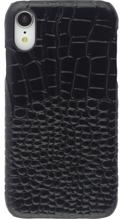 Hülle iPhone XR - Luxury Crocodile - Schwarz