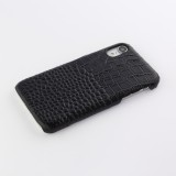 Etui cuir iPhone XR - Luxury Crocodile - Noir