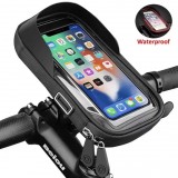 Etui étanche pour smartphone jusqu'à 6,4 pouces pour guidon de vélo & moto - Noir