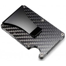 Porte-cartes très compact en carbone pouvant contenir jusqu'à 15 cartes - Protection RFID