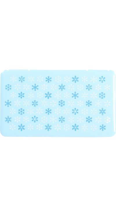 Etui pour masques faciaux - Boîte de rangement 10 masques de protection flocons de neige - Bleu