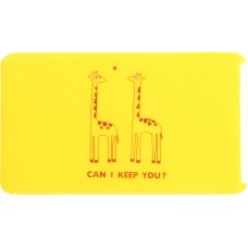 Mundschutzmasken Etui - Box für Aufbewahrung von bis zu 10 Schutzmasken liebende Giraffen - Gelb