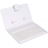 Étui universel pour smartphone avec clavier Bluetooth amovible - Blanc