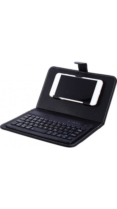 Étui universel pour smartphone avec clavier Bluetooth amovible - Noir