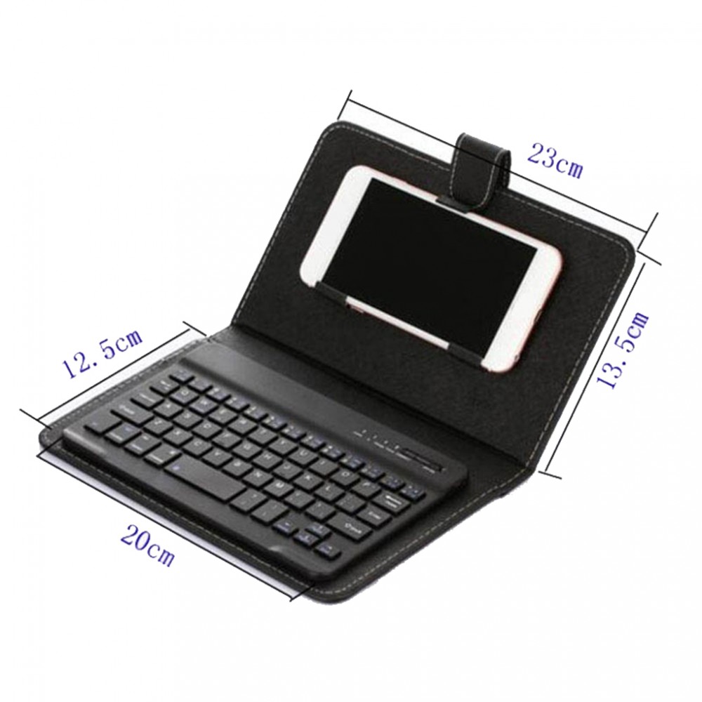 Universelle Smartphone Hülle mit abnehmbarer Bluetooth-Tastatur - Rot