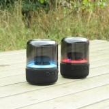 F10 Wireless Bluetooth Color Glas Lautsprecher Dual TWS BT5.0 LED Ambiente Beleuchtung - Transparent