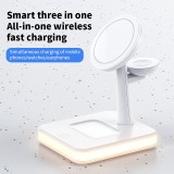 Fast Charge 4 en 1 Wireless station de charge incl. MagSafe + lumière LED - Blanc