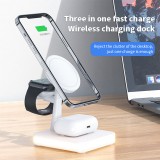 Fast Charge 4 in 1 Wireless Ladestation inkl. MagSafe + LED Licht - Schwarz