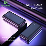 Floveme externe Batterie 20000mAh Power Bank doppel USB 2.1A - Schwarz