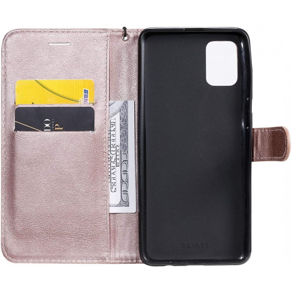 Case Hülle Samsung Galaxy A32 - Premium Flip - Rosa - Gold