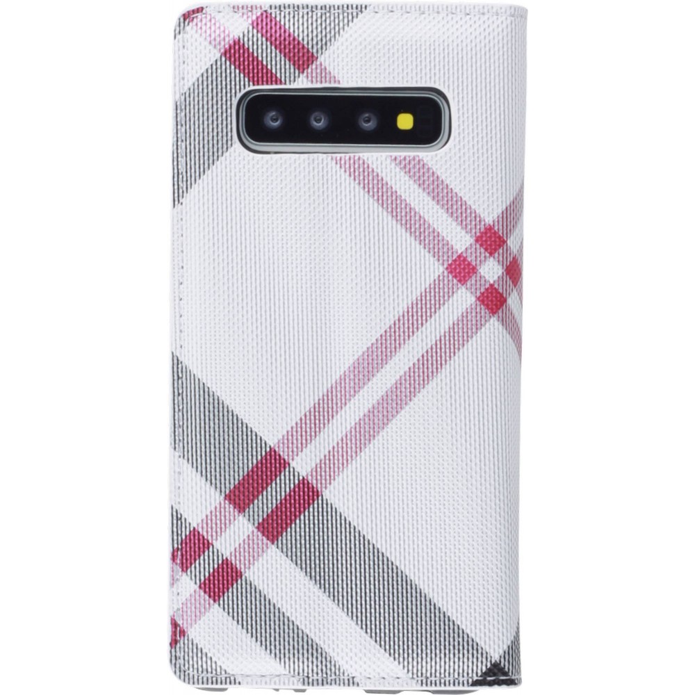 Fourre Samsung Galaxy S10 - Flip Lines - Blanc