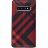 Fourre Samsung Galaxy S10 - Flip Lines - Rouge
