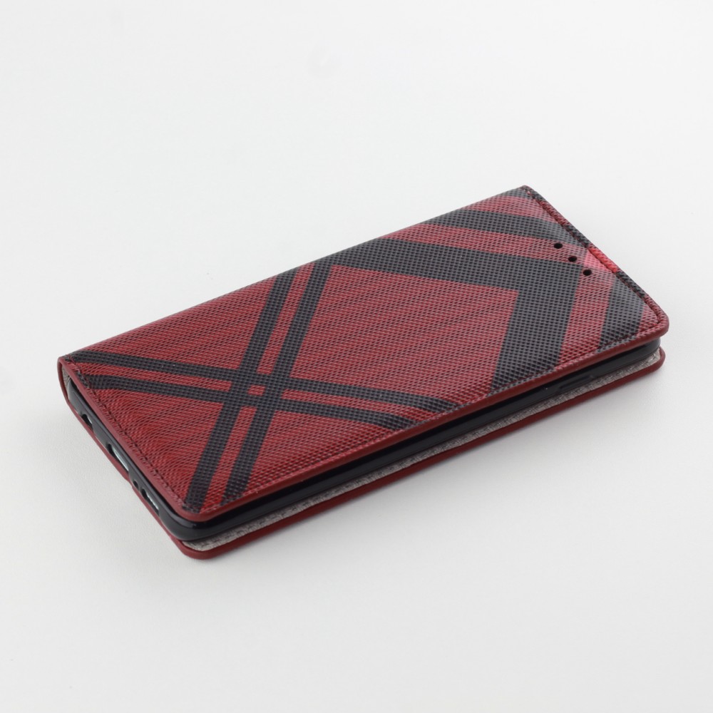 Hülle Samsung Galaxy S10 - Flip Lines - Rot