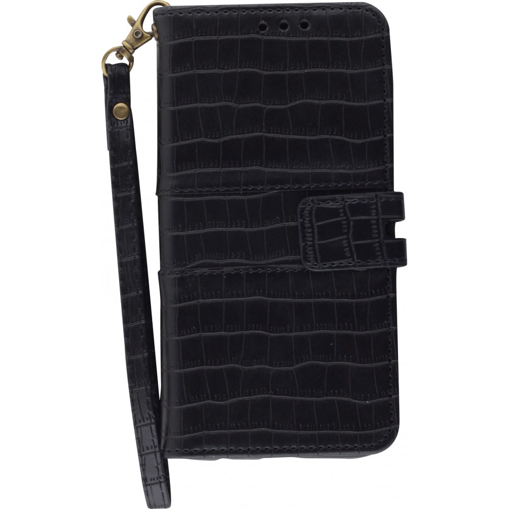 Fourre Samsung Galaxy S10 - Flip crocodile - Noir