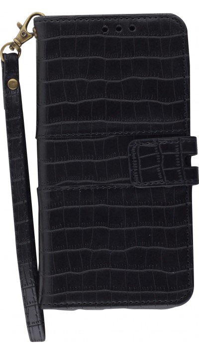 Fourre Samsung Galaxy S10 - Flip crocodile - Noir