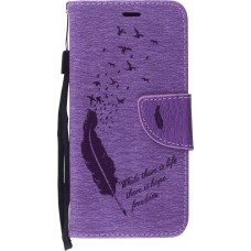 Fourre Samsung Galaxy S20 - Flip plume freedom - Violet