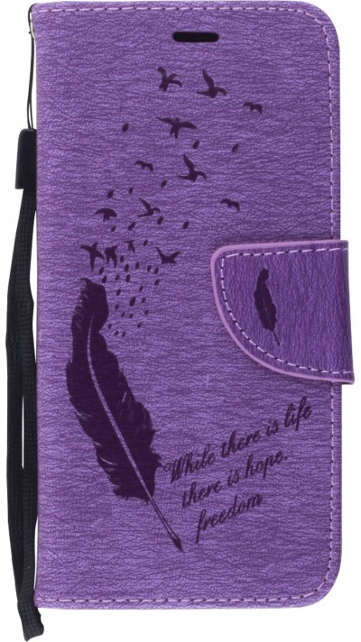 Fourre Samsung Galaxy S20 - Flip plume freedom - Violet