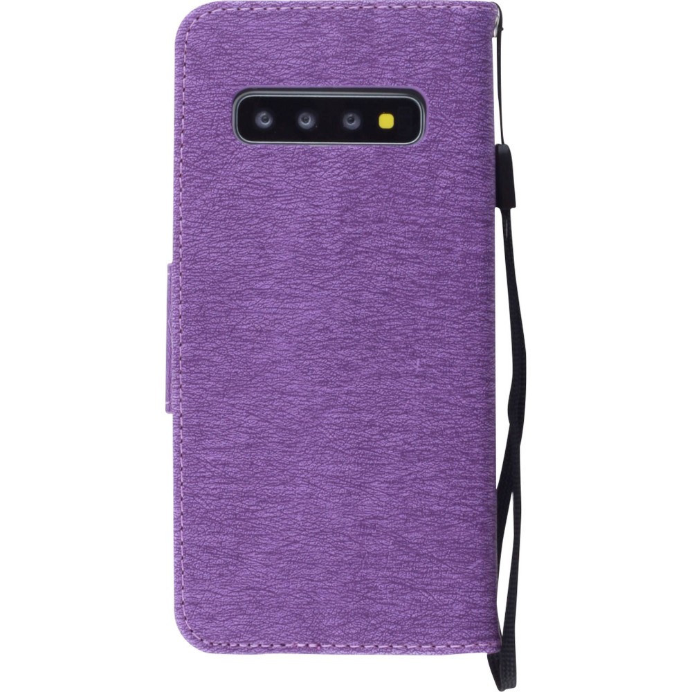 Fourre Samsung Galaxy S10 - Flip plume freedom - Violet