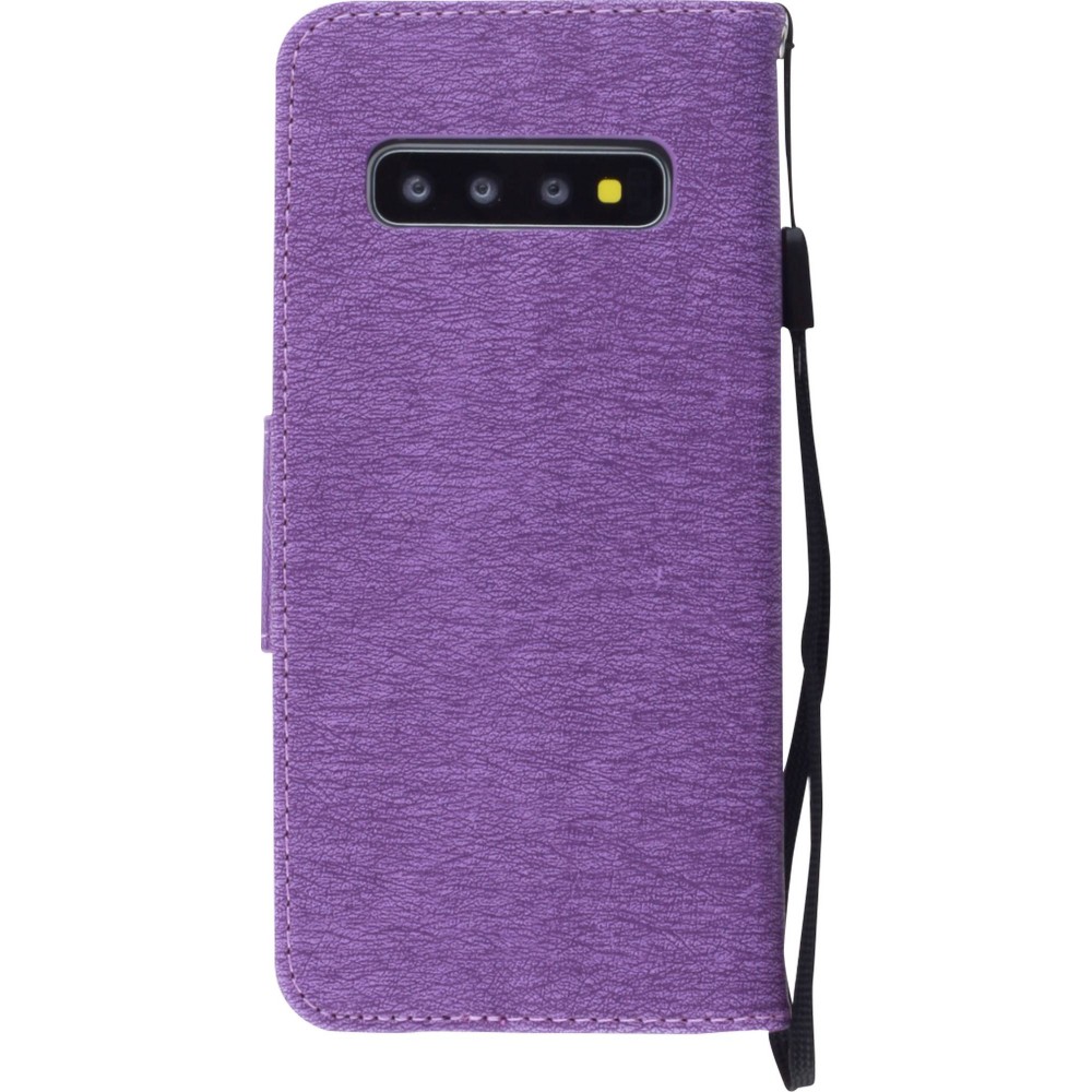 Hülle Samsung Galaxy S10 - Flip Feder freedom - Violett