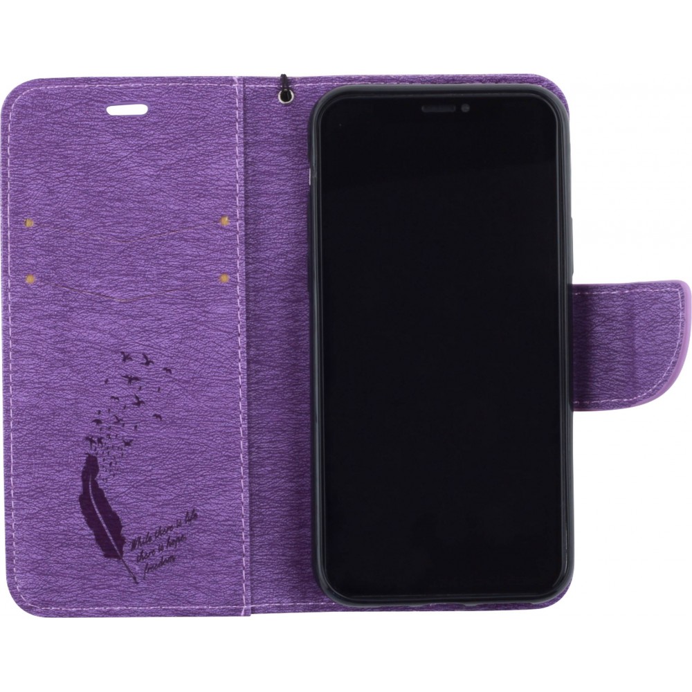 Fourre Samsung Galaxy S20 - Flip plume freedom - Violet