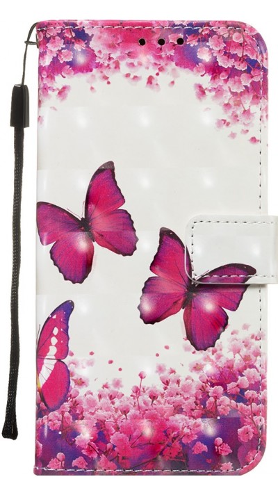 Fourre Samsung Galaxy S20+ - Flip 3D papillons roses