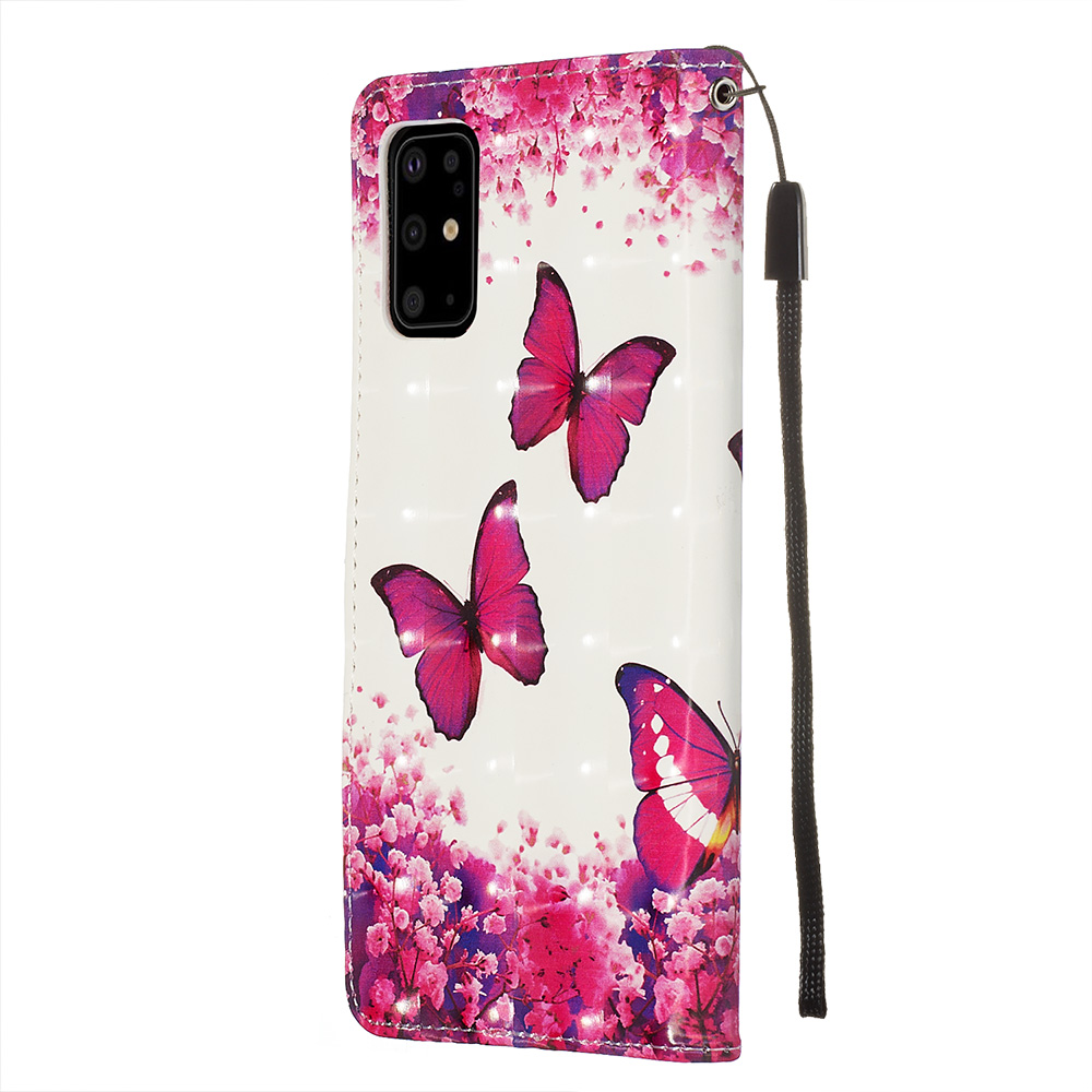 Fourre Samsung Galaxy S20+ - Flip 3D papillons roses