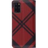 Fourre Samsung Galaxy S20+ - Flip Lines - Rouge