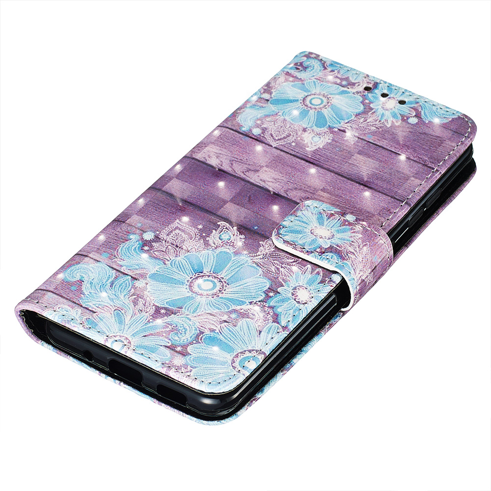 Fourre Samsung Galaxy S20 - Flip 3D Bleu Flowers