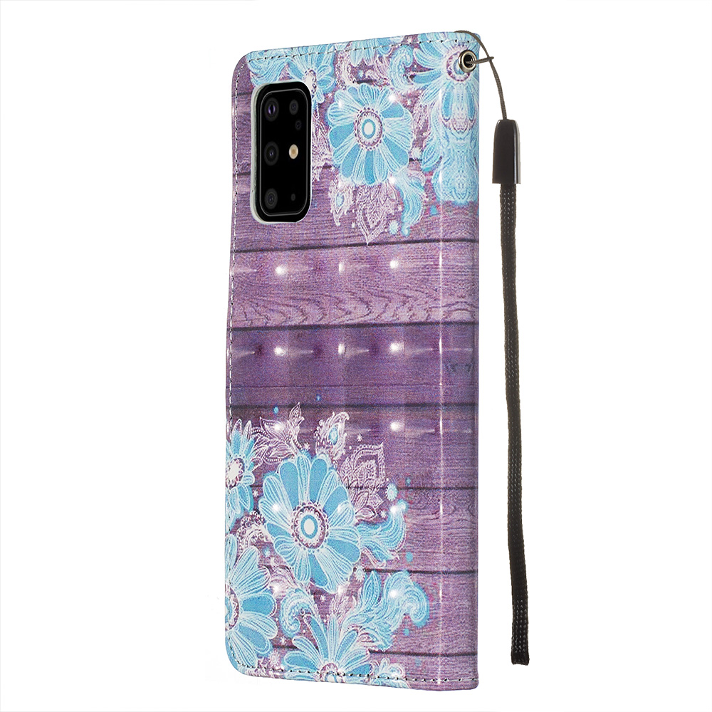 Fourre Samsung Galaxy S20 - Flip 3D Bleu Flowers