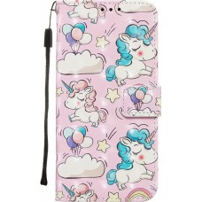 Fourre Samsung Galaxy S20+ - Flip 3D Poneys Clouds