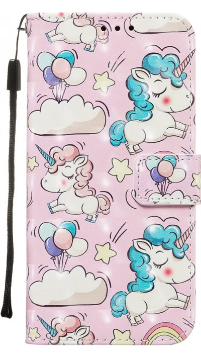 Fourre Samsung Galaxy S20 - Flip 3D Poneys Clouds