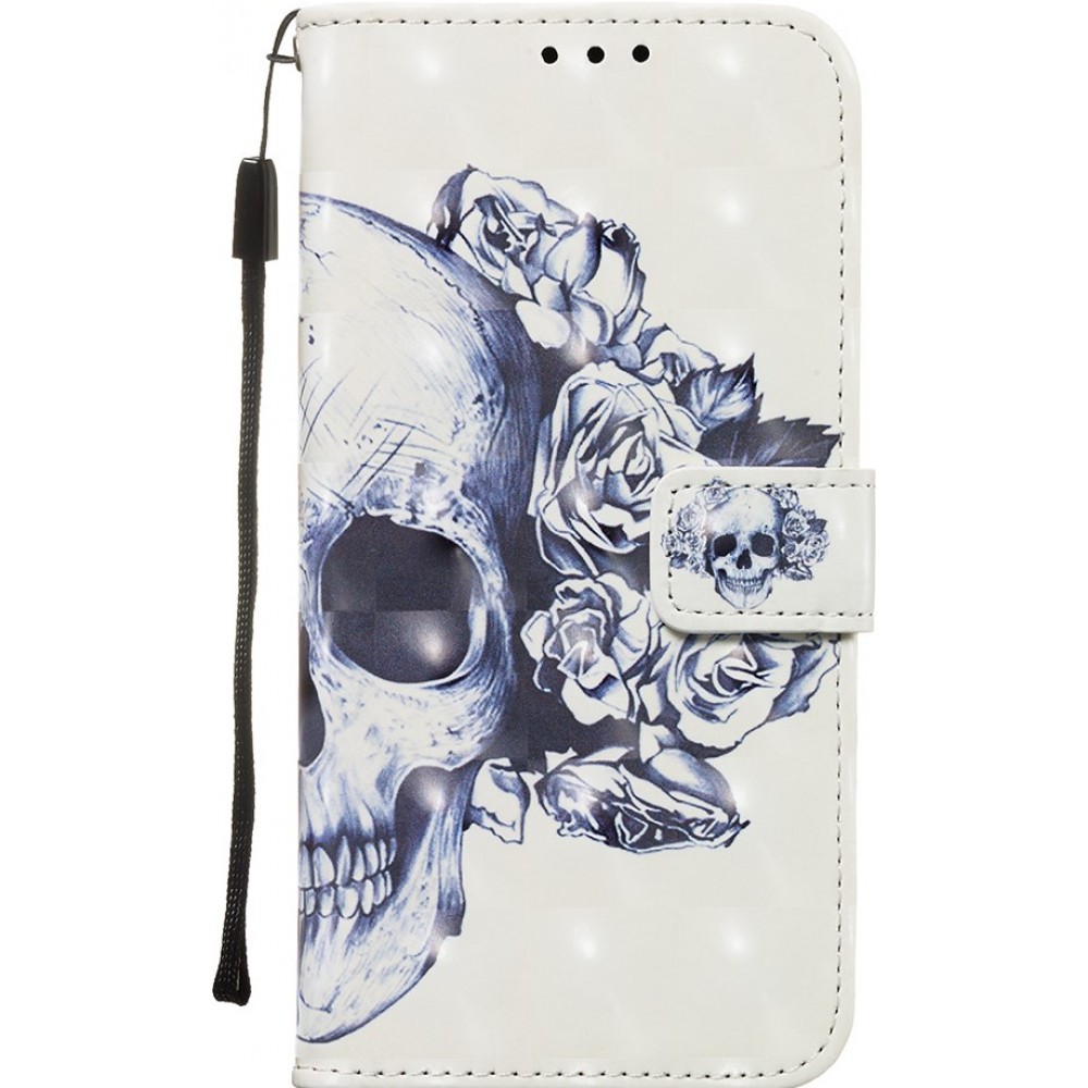 Hülle Samsung Galaxy S20+ - Flip 3D skull - Schwarz