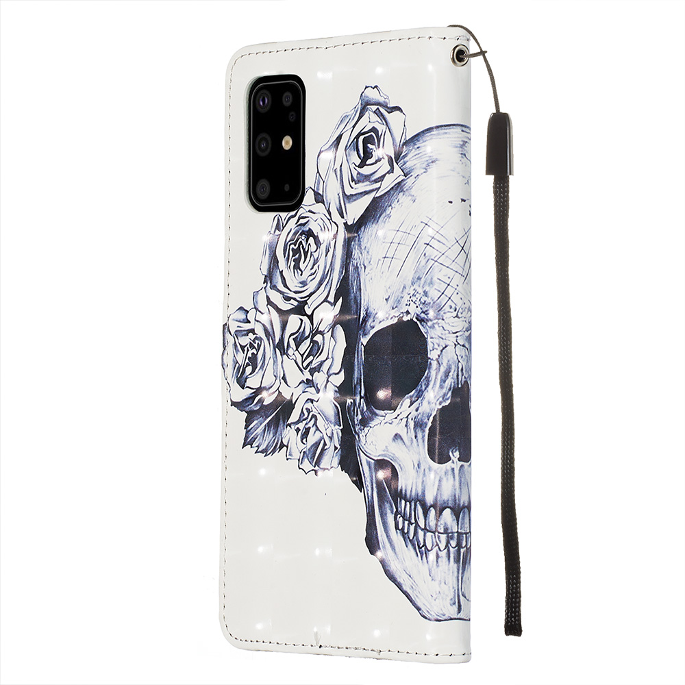 Fourre Samsung Galaxy S20 - Flip 3D skull - Noir