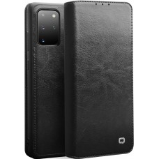 Fourre Samsung Galaxy S20 - Flip Qialino cuir véritable - Noir