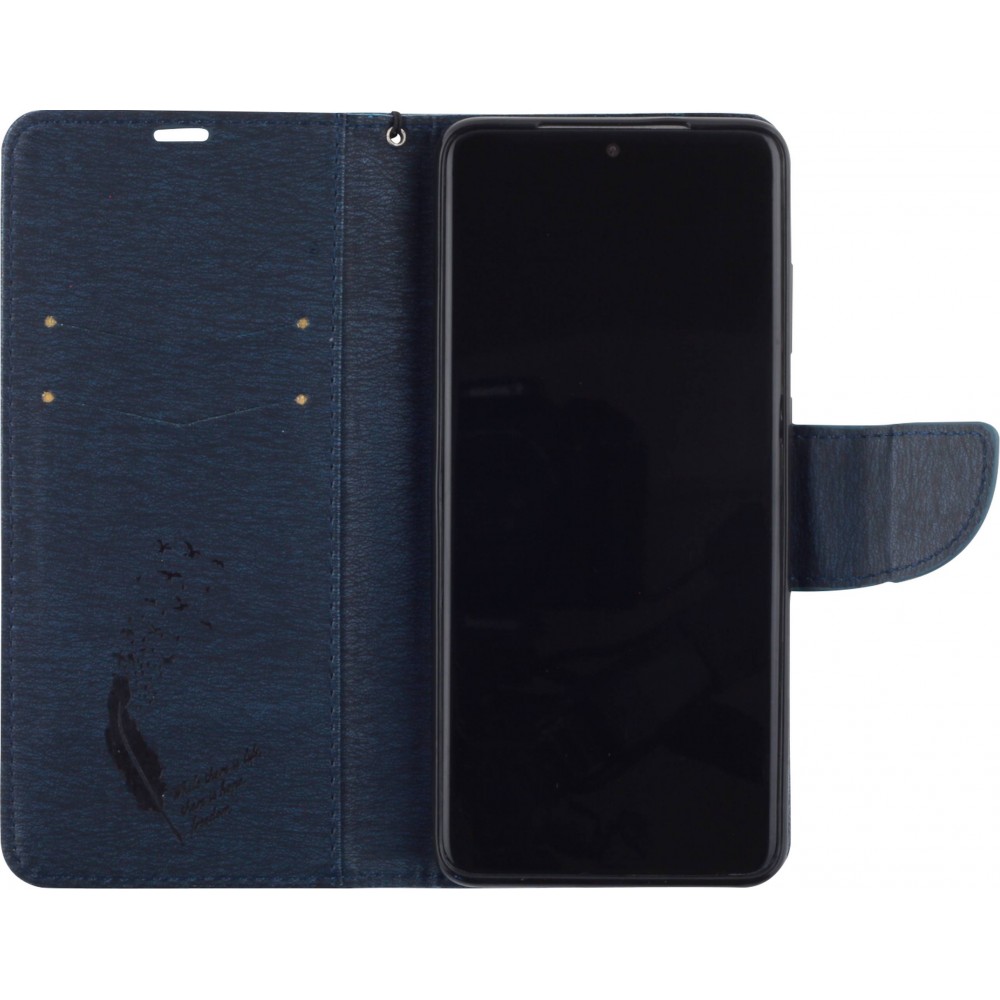 Fourre Samsung Galaxy S20 - Flip plume freedom - Bleu foncé