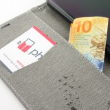 Fourre iPhone 13 - Flip plume freedom - Gris