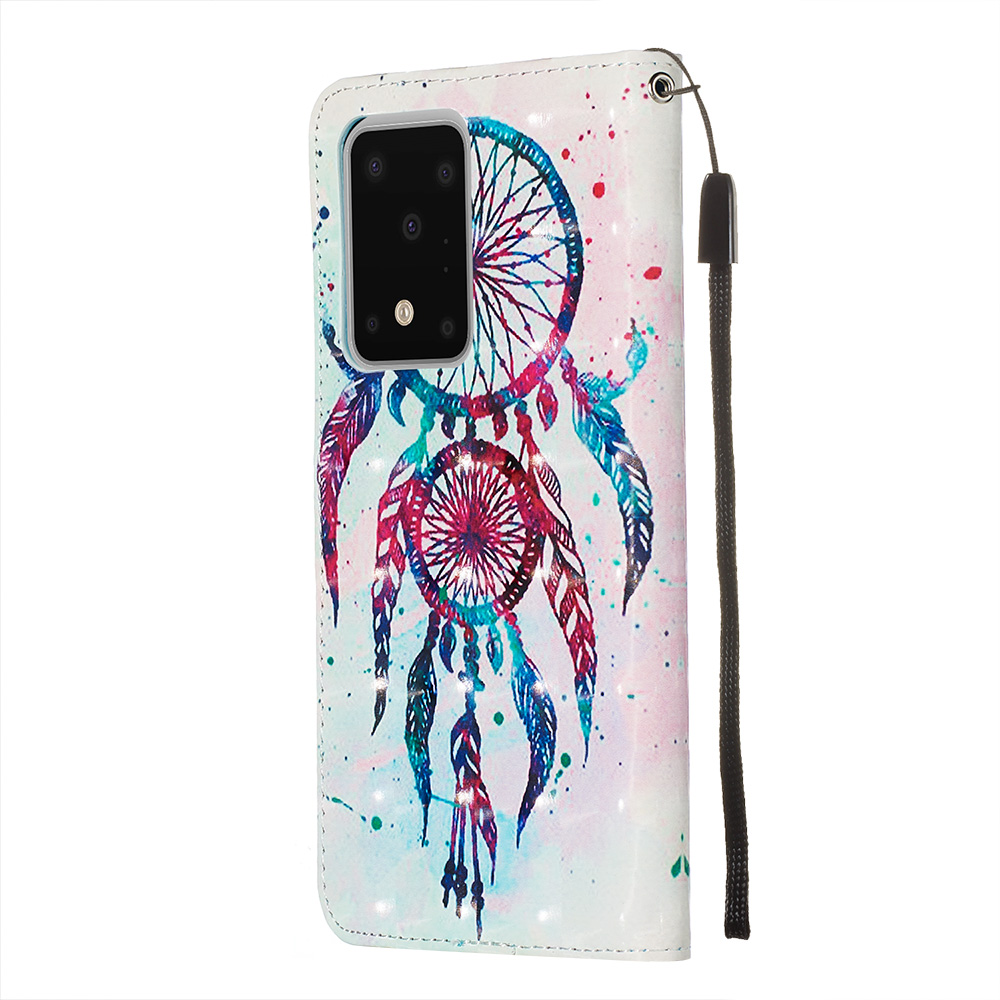 Hülle Samsung Galaxy S20 Ultra - Flip 3D Dreamcatcher blau - Rosa