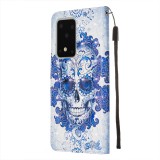 Fourre Samsung Galaxy S20 Ultra - Flip 3D Skull - Bleu clair