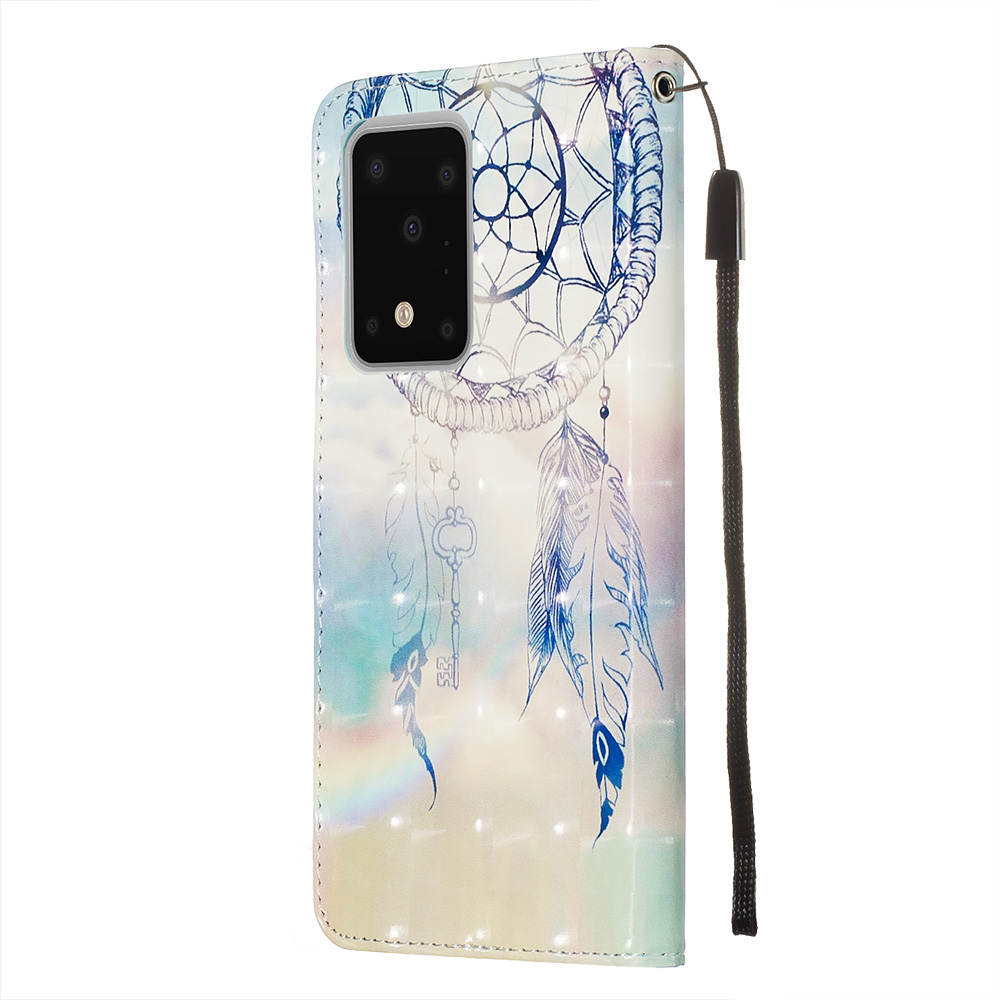 Hülle Samsung Galaxy S20 Ultra - Flip 3D dreamcatcher - Hellblau
