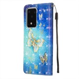 Fourre Samsung Galaxy S20 Ultra - Flip 3D papillons dorés