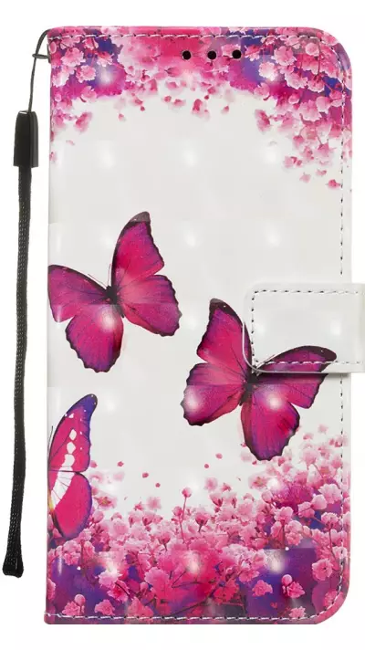 Fourre Samsung Galaxy S20 Ultra - Flip 3D papillons roses