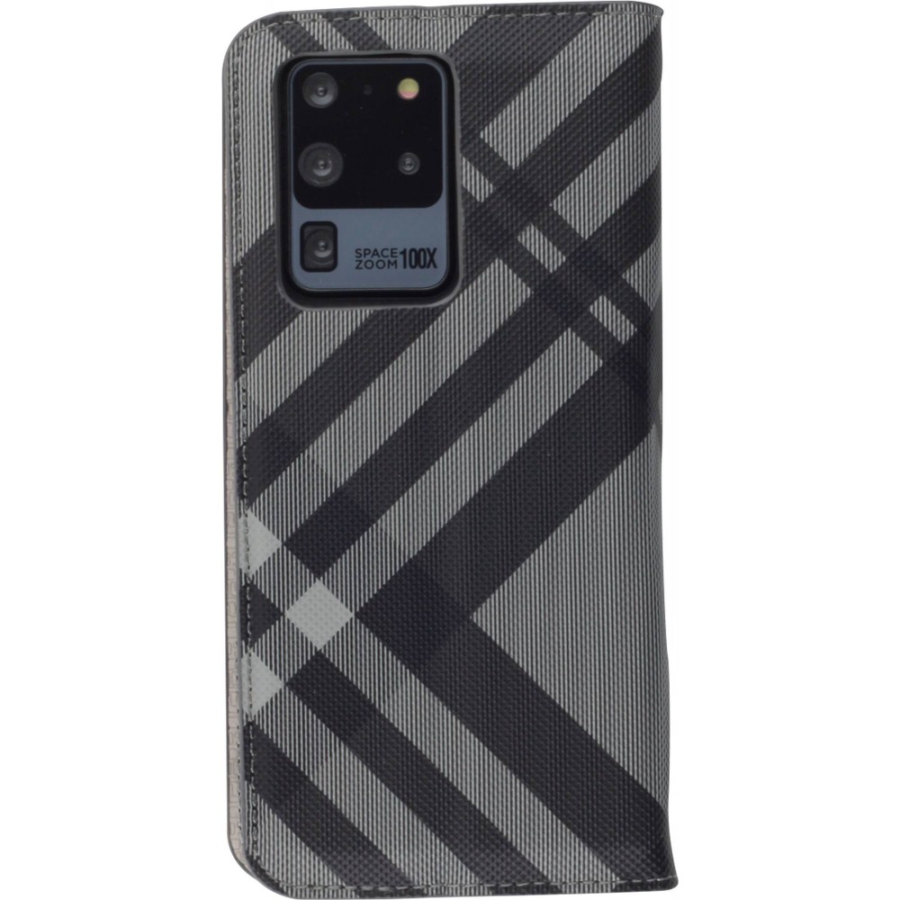 Fourre Samsung Galaxy S21 Ultra 5G - Flip Lines - Gris