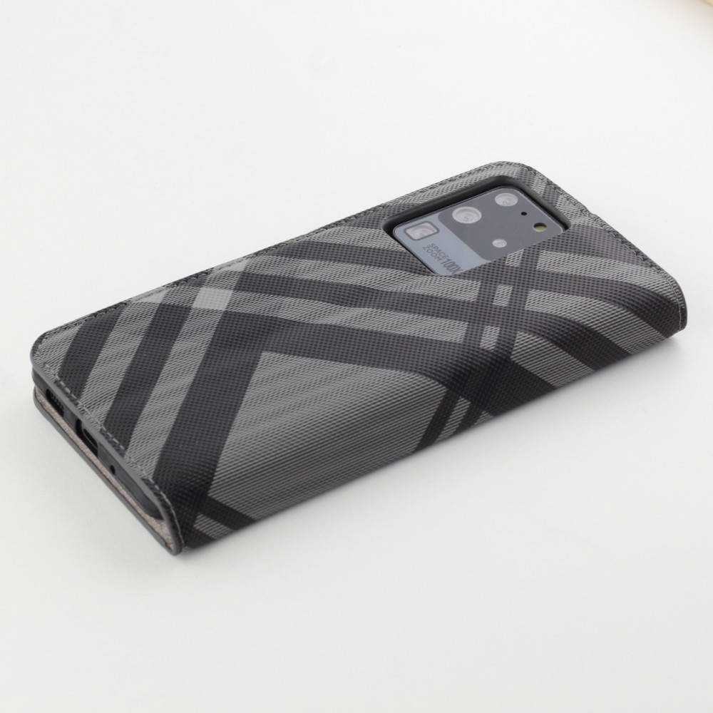 Fourre Samsung Galaxy S20 Ultra - Flip Lines - Gris