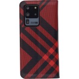 Hülle Samsung Galaxy S20 Ultra - Flip Lines - Rot