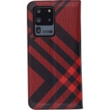 Fourre Samsung Galaxy S21 Ultra 5G - Flip Lines - Rouge