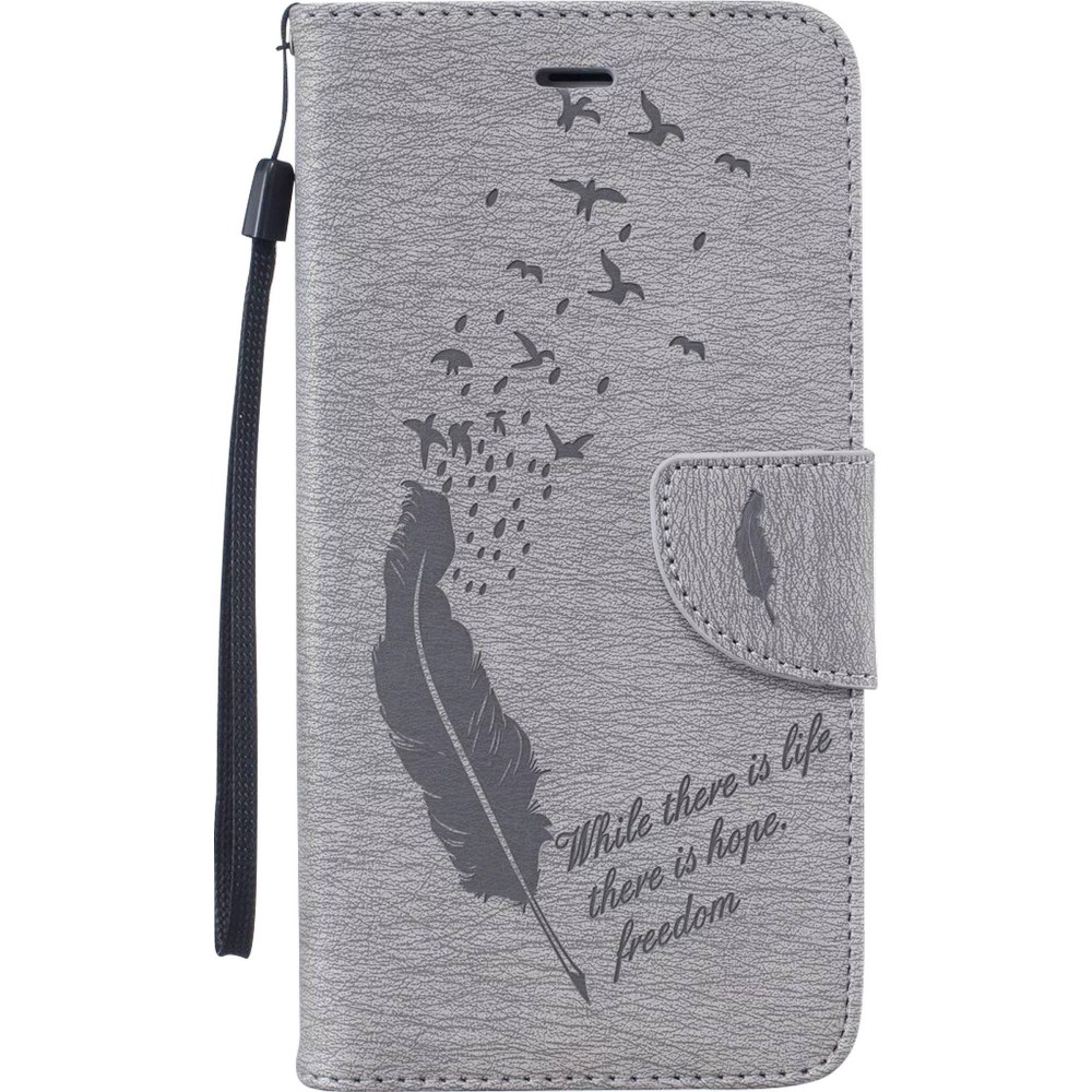Hülle Samsung Galaxy S20 Ultra - Flip Feder freedom - Grau