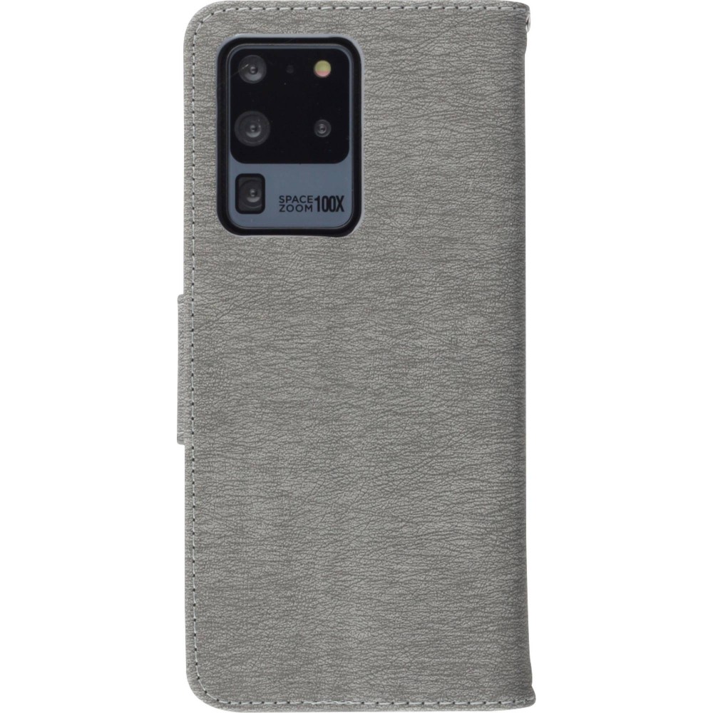 Hülle Samsung Galaxy S20 Ultra - Flip Feder freedom - Grau