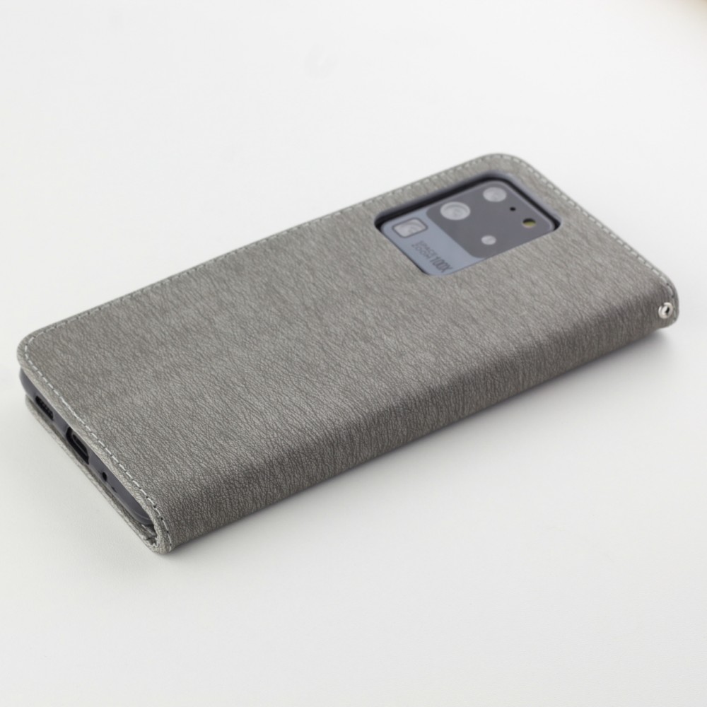 Fourre Samsung Galaxy S20 Ultra - Flip plume freedom - Gris