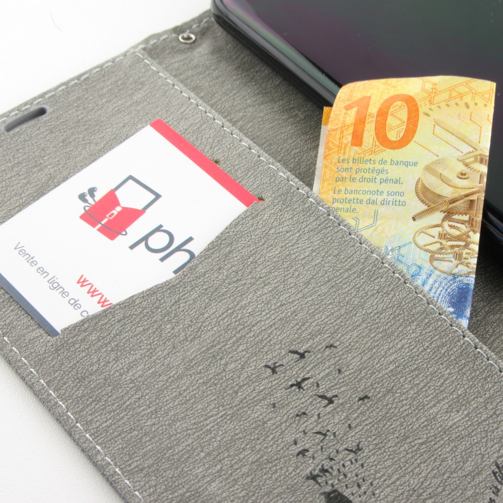 Hülle Samsung Galaxy S20 Ultra - Flip Feder freedom - Grau