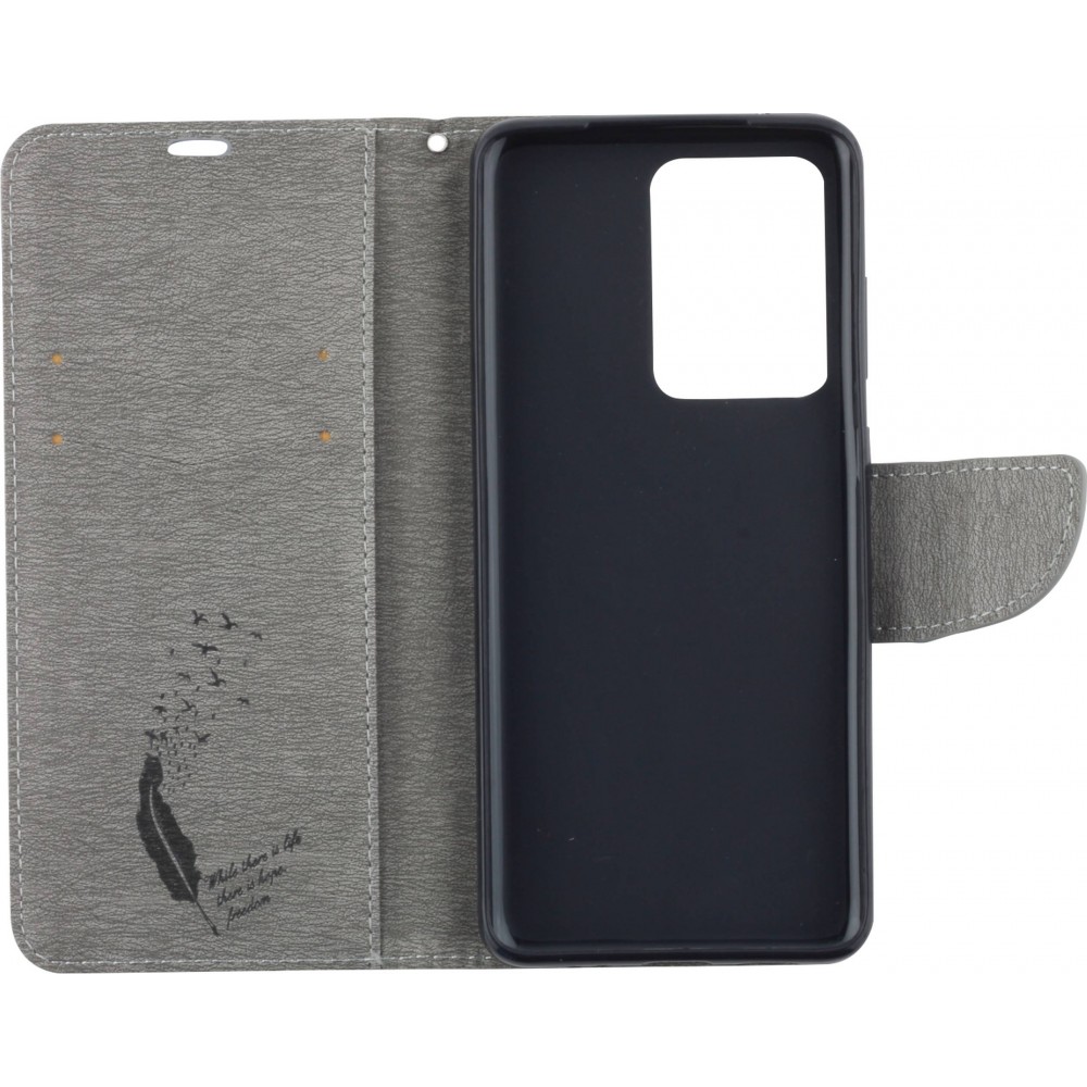 Fourre Samsung Galaxy S20 Ultra - Flip plume freedom - Gris